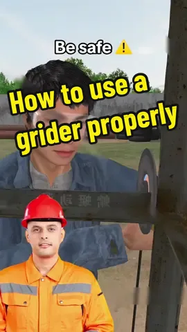 How to use a grinder. Be safe ⚠️🙏🏻. #work #accident #workaccidents #accidentatwork #besafe 