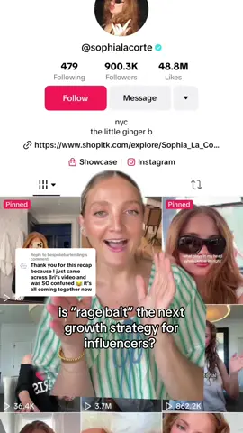 Replying to @bespokebartending is rage bait the new influencer growth strategy? It’s worked for Sophia La Corte & Halley Kate, Bee Better, etc. So who’s next? #sophialacorte #halleykate #drama #news #socialmedia #strategy #marketing #growth @sophia la corte @halley 