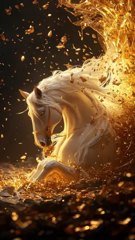 Magical Horse #horse #magic #pegasus #gold #beautiful #amazing #fantasy 