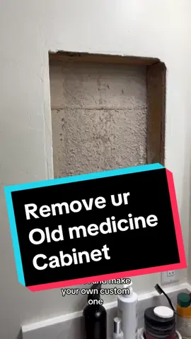 Removing your old medicine cabinet for a custom one! I love home improvement projects! Check out my last tip and hacks video  @Dearnatural62  #bathroommakeover #bathroomremodel #bathroomrenovation #bathroomdesign #CapCut  Bathroom remodel, bathroom renovation, bathroom makeover 