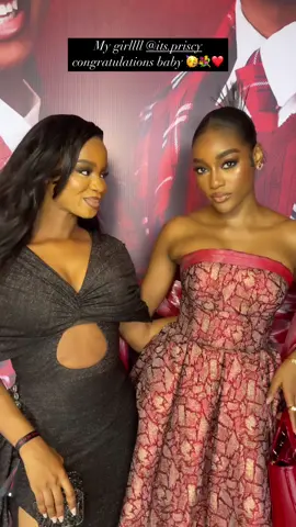 Beauty Tukura and Priscilla Ojo at red carpet of ALL OF US Series Premiere 🎬  ... ... #allofustheseries 