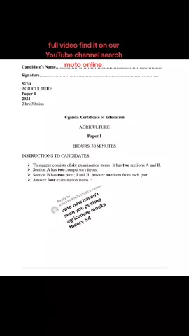 Replying to @user5668767211100 s.4 agriculture mock ashapta 2024 #foryoupage  #pastpapers 