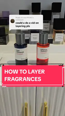 Replying to @user99.88_ a quick guide on layering fragrances! I'll make a in depth video eventually, hopefully this gives you an idea on how to layer. #layeringfragrances #fragrance #Fragrances #perfume #fragrancetiktok #cologne #oudmaracuja #oud #crivelli #hibiscusmahajad @Maison Crivelli 
