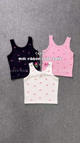 Mini Ribbon Crop Tank🎀💖 #majomerfashion #tanktop 