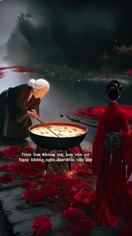 Canh mạnh bà ta chưa nếm thử - vẫn nhớ người chưa chắc đã quên - dẫu mai này cầu nại hà bước tới - Không âu sầu vẫn uống cạn bát canh…