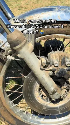 Would you clean this Kawasaki H2 750 or leave it alone? #motorcycles #bikes #bike 