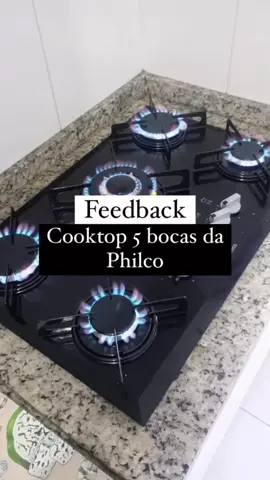 Cooktop 5 bocas da Philco! Vem ver o feedback desse produto que ganhou o meu coração 🫶🏼🥰 Link na BIO 🔗📲 #cooktop #cozinha #enxoval #casa #fyp #fy 