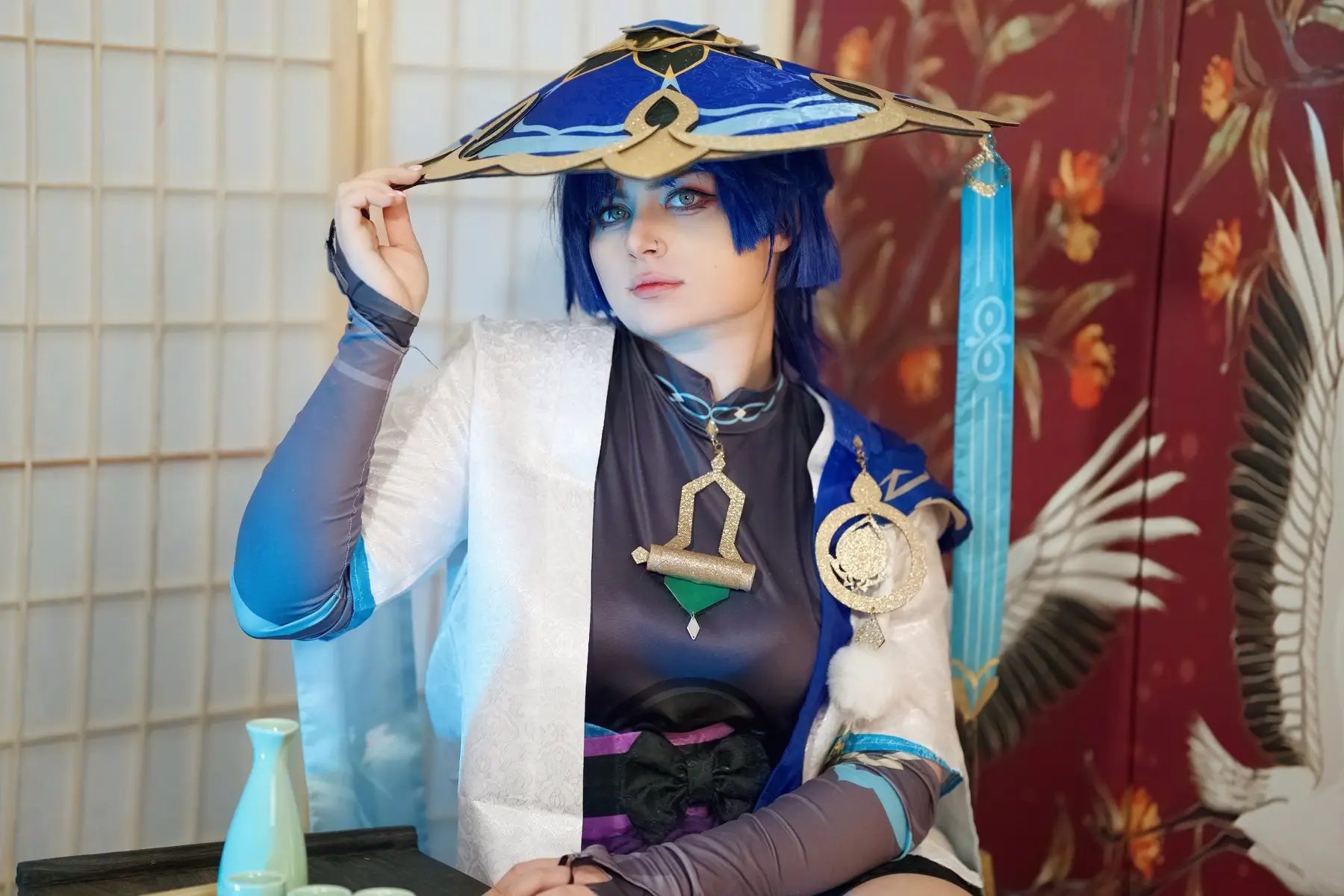 Althouhh ive been travelig ive been doing my besf to cosplay and i have rhese high quality pictures for you to enjoy of scaramouche from genshin impact #GenshinImpact #genshin #scaramouche #genshinscaramouche #genshincosplay #cosplayer #cosplaying #genshinimpactcosplay #genshinimpactedit 