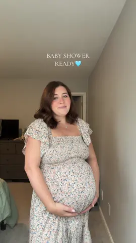 I have waited 34 weeks to do this! So excited for baby shower today🩵🥹 #babyboy #babyshower #babyshowerideas #babyshoweroutfit #34weekspregnant #firsttimemom #firstpregnancy #pregnancyjourney #pregnantlife  Baby shower  34 weeks pregnant  Pregnancy journey  Pregnant life  First time mom