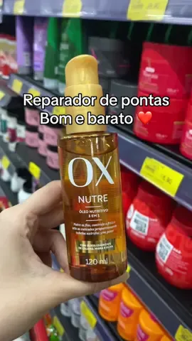 Oleo capilar da ox com proteção termica #produtosdebeleza #oleocapilar #reparadordepontas #protetortermico #hair 