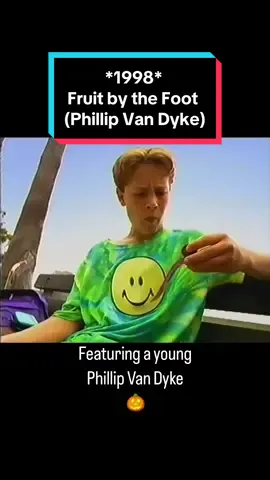 “Tie-Dye Fruit by the Foot,” commercial from 1998. . . . . . . . . . . . . #fruitbythefoot #phillipvandyke #90s #90skid #90sbaby #90saesthetic #90sthrowback #90shair  #90sads #90scommercial  #throwback #nostalgia #nostalgic #childhood #childhoodmemory #kidstv #retro #vintage #millenial  #memoryunlocked #90stv #80sbaby #80skid #a90slife