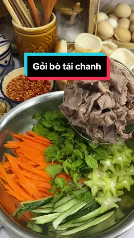 Be by hả a tới chưa? E làm bò tái chanh rồi nè 🤭#bepnhachin #xuhuongtiktok #monngontainha #homnayangi #nauancungtiktok #foodtiktok #LearnOnTikTok #botaichanh #nộmbò #nghechuchot 