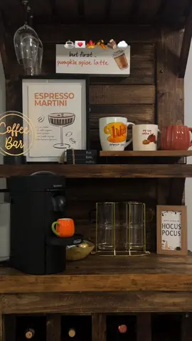 Thrifted this beautiful piece of furniture 💌🪵🍂✨☕️ I thought it would be perfect for a coffee/wine station 🤭🍷 #thrift#furniture#Home#decoration#coffee#coffeetiktok#obsessed#foryou 