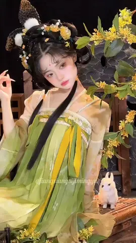 小玉兔来咯 #衔鹿🦌 #甜妹 #国风合伙人 #东方美学 #玉兔 #汉服