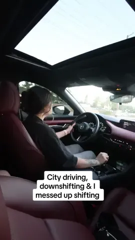 mistakes happpen when learning manual and its okay 🖤 #carsoftiktok #mazdanation #girlswhodrivestick #manualdriving #fyp #savethemanuals #mazda3hatchback #6speedmanual #howtodriveamanual #learningstickshift 