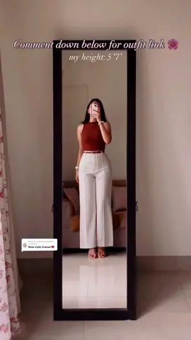 Replying to @fashiontrends021 Wideleg Trouser #wideleg #widelegtrouser #trouser #Wide Leg Beige Trousers Outfit Winter #simpleoutfit #classyoutfit #trousers #