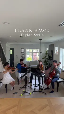 Who said it better? 😏 #taylorswift #blankspace Estie @estiehwang, violin David @s.w_99, violin Luci, viola Allen @Allen Zhou, cello #quartetfun #stringquartet #violin #viola #cello #vancouver #music #weddingmusic #event #cover #rehearsal #behindthescene 