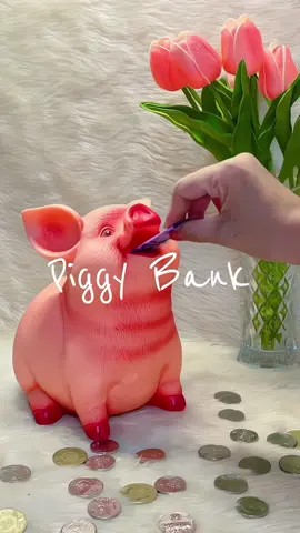Ewan ko na lang kung di ka pa ganahan mag-ipon nito kung ganito ka cute ang alkansya mo. #piggybank #alkansya #cutepiggybank