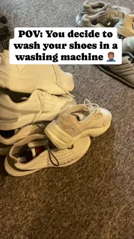 What settings is best for shoes? #shoes #washingmachine #laundry #fyp #foryou #tiktok #viral #unitedkingdom 