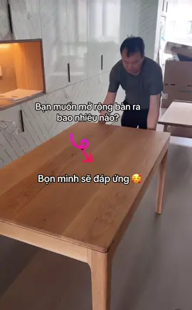 Muốn tiết kiệm không gian hãy lựa chọn làm bàn rút gọn! B muốn mở rộng ra bao nhiêu nào? Mạnh dạn lên tiếng nào #nghemoc #qidecor #noithatthongminh #xuhuongnoithat #ban #banlamviec #bantra #bana #noithatgo 