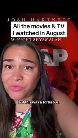 So much to watch, so little time. Here’s everything I watched in August and if it’s worth your time. #movietok #tvtok #tvrecommendation #moviereview #cuckoomovie #trapmovie #itendswithus #freshkillsmovie #thedeliverance #popstaracademy #katseye #loveisblinduk #alienromulus #unbrellaacademy #greenscreen 