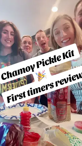 Ok we did our best but I kind of feel like this would be better with a regular pickle and just lots of chamoy sauce 🤷‍♀️The chamoy soaked pickle was not tasty. Any tips for our next one? #chamoypickle #chamoypicklekit #chamoypickles #foodchallenge #familyfuntime #FamilyFun #familyactivity 