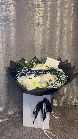 CONGRATULATIONS🤍🕊️ #bouquet #giftforher #foryou #fyp #walsall #roses #freshflowers #florist #viral #flowers #gift 