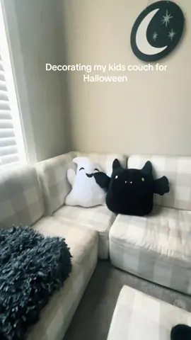 When September first hits the Halloween decorations come out 👻  #toddler #couch #halloween #ghost #bat #sahm #holiday #fyp #trending #halloweendecorations 