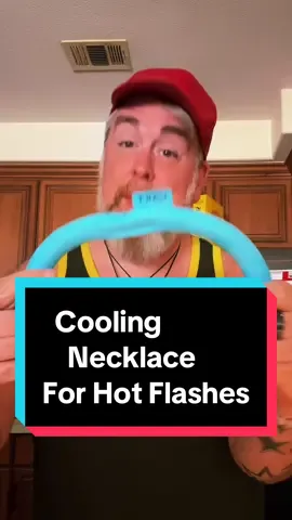 Cooling necklace for hot flashes and I me I guess #jason_norcross #coolingneckring #coolingnecklace #hotflashes #hotflashrelief #coolingneckwrap 