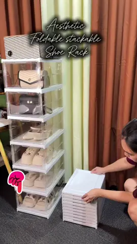 Aesthetic tignan organize tlga  Iwas alikabok at dumi pa #foldableshoerack #stackableshoerack #shoerack 