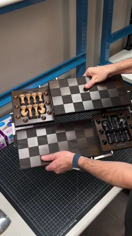 Kinetic chess board with design inspired by origami! (IG🎥: @degreesoffreedomco) #Unreel #Extreme #origami #design #Kinetic