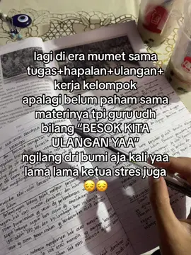 ehh bentar lagi uda ujian mit aja,, hampir tiap hari uh njirr😔,blm lagi hapalan🫠 capee bgt kls 9 nii