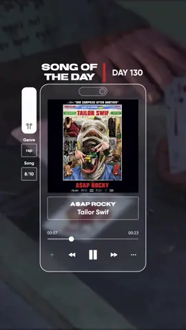 Song of the day • Day 130 • Tailor Swif by A$AP ROCKY 🕴🏽 Artist: @A$AP Rocky  Song Name: Tailor Swif Song Rating: 9/10 Genre: Hip Hop / Rap Album: TBA #asaprocky #tailorswif #songoftheday #musicrecommendations #playlist #spotifyplaylist #applemusic #rap #hiphop #goodmusic #fypシ゚viral #viral #headphones 