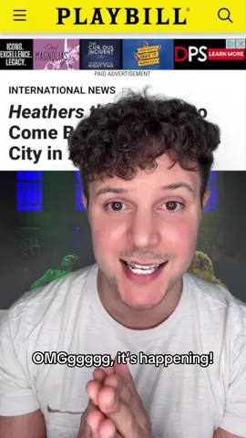 It’s happening! Heathers the Musical is coming back to NY! Are we thinking Broadway or Off-Broadway?! #broadway #musicaltheatre #theatre #heathersthemusical #playbill 