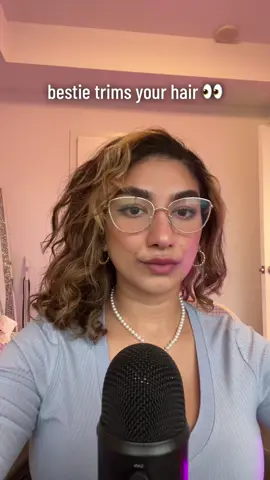 your hair looks better now 👀 #asmr #leedahasmr #fyp #asmrvideo #asmrtriggers #asmrroleplay #asmrhair 