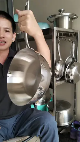 Chảo sâu lòng của Lunkai đúc liền khối 3 lớp sử dụng cho tất cả các loại bếp sử dụng chống dính tự thân sạch sẽ an toàn cho gia đình. #daoinox #lunkai #chaosaulong @Đạo inox 