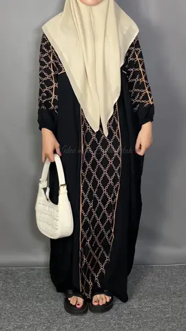 #abayaarafah #longdress #batikalfaris #kaftanarafah #Abaya Kaftan Remaja Full Hitam Terbaru #fyppppppppppppppppppppppp 