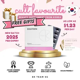 Eight Karats Eighteen Vitaskin Whitening Acne Boosts Collagen UV Protection  Vegan Friendly, All Skin Types Supplement Edible Beauty Dietary under S$55.00 Hurry - Ends tomorrow! #createtowin #weeklywedrush #sgbrandweek #tiktokshoplifestyle #woman #beautyhack #lady #supportlocalbusiness #triedandtested #womanoftiktok #affiliatemarketing #eightkarats 