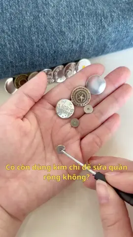 D3 Nếu nút trên quần jean của bạn bị hỏng, bạn có thể thay thế bằng nút không có đinh #无nailButton #waistbutton #Button