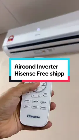 Aircond inverter hisense. Lebih sejuk lebih senyap. Penghantaran sahaja atau boleh pilih sekali install. Boleh tekan beg kuning untuk lebih matlumat. #airconditioner #aircondinverter #aircond #inverter #aircondhisense #hisense 