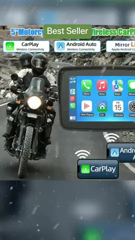 New 5-inch Portable Motorcycle Carplay Navigation IP65 Waterproof Android Auto Display Dual-channel Bluetooth Only ₱2,961.84! #portablenavigation #portablemotorcylenavigation #foryourpage #motorcyleaccessories 