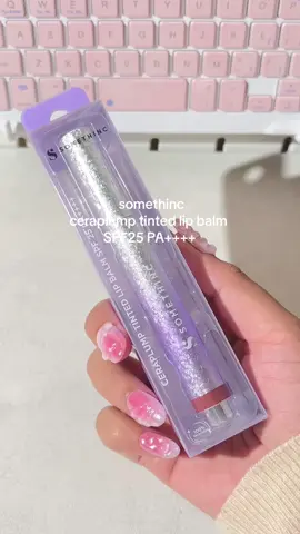 NEW from somethinc - ceraplump tinted lip balm SPF25 PA++++ #lipbalm #lipbalmaddict #tintedlipbalm #plumplips #fypシ゚viral #juicylips #aesthetic   