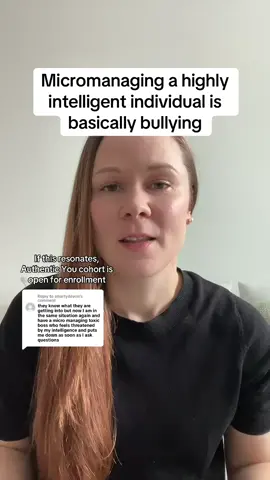 Replying to @smartydevon nobody wins in a situation where the boss is micromanaging their highly intelligent employee #highlyintelligent #highintelligence #worklife 