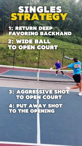 Pickleball singles strategy to win more matches #pickleball #pickleballplayer #sports #athlete #singles #pickleball