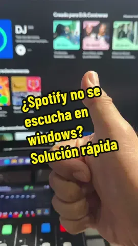 Si acabas de instalar la aplicaicon de Spotify en Windoss y no se escucha, aca te digo como solucionarlo rápidamente #TikTech #Tips #Spotify #Windows @Spotify México 
