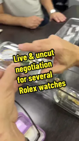 John and Little Eddie go back and forth on multiple Rolex watches ranging from Daytonas to Sky Dwellers. Does any business get done here? #rolex #watches #business #entrepenour #foryou 
