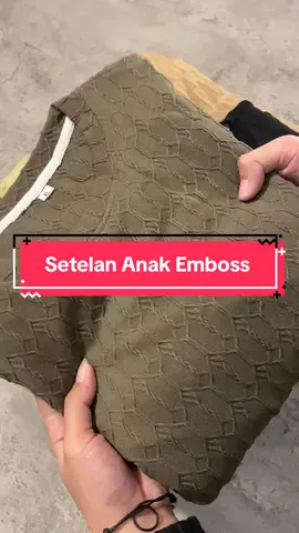 Haii bundaa, kenalin nii setelan emboss JEJE❤️‍🔥 Motif embos truffle, bahan stretchy✨ Warna nya super cakepp, order di keranjang kuning bund‼️🛒 #setelananak #setanak #stelananak #setelananakmurah #setelananakkekinian #bajuanak #onesetanak #setelananaklakilaki #wibgajian #belilokal #fyp #xyzbca 