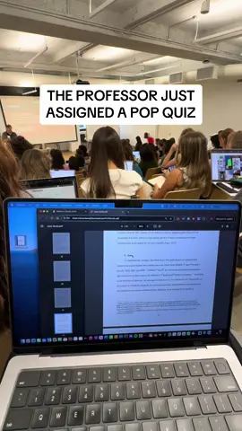 On the first day of school too 😭 #studytok #study #popquiz #collegehacks #college #lecture #school #schoolhacks #professor 