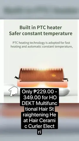 #foryou #fypage #fypシ゚viral  Only ₱229.00 - 349.00 for HODEKT Multifunctional Hair Straightening Heat Hair Ceramic Curler Electric Straightener Hot Comb Hair Care Beard Straightener!