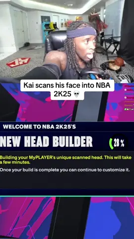 Kai scans his face into NBA 2k25 💀 #kaicenat #fyp 